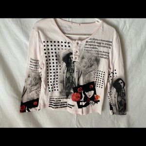 Chic Italian Wording Crop top